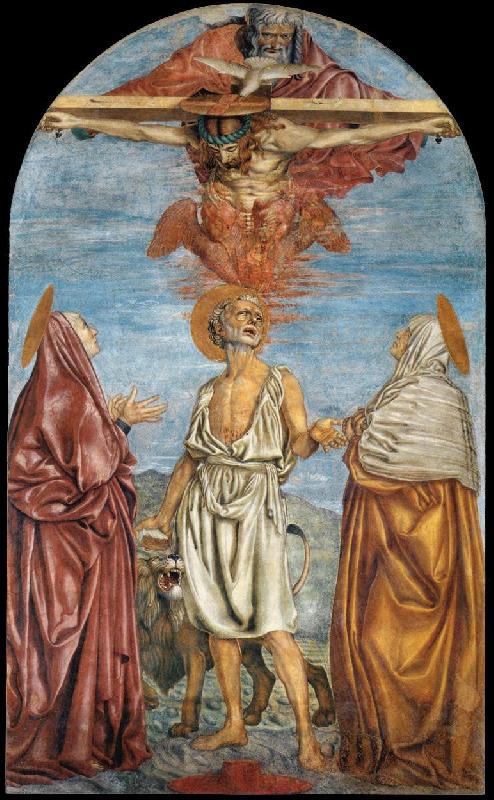 Andrea del Castagno The Holy Trinity, St Jerome and Two Saints Sweden oil painting art